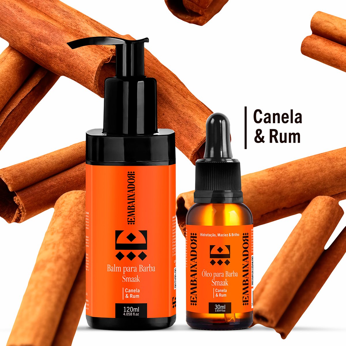 Balm Para Barba Smaak Canela & Rum Embaixador 120ml