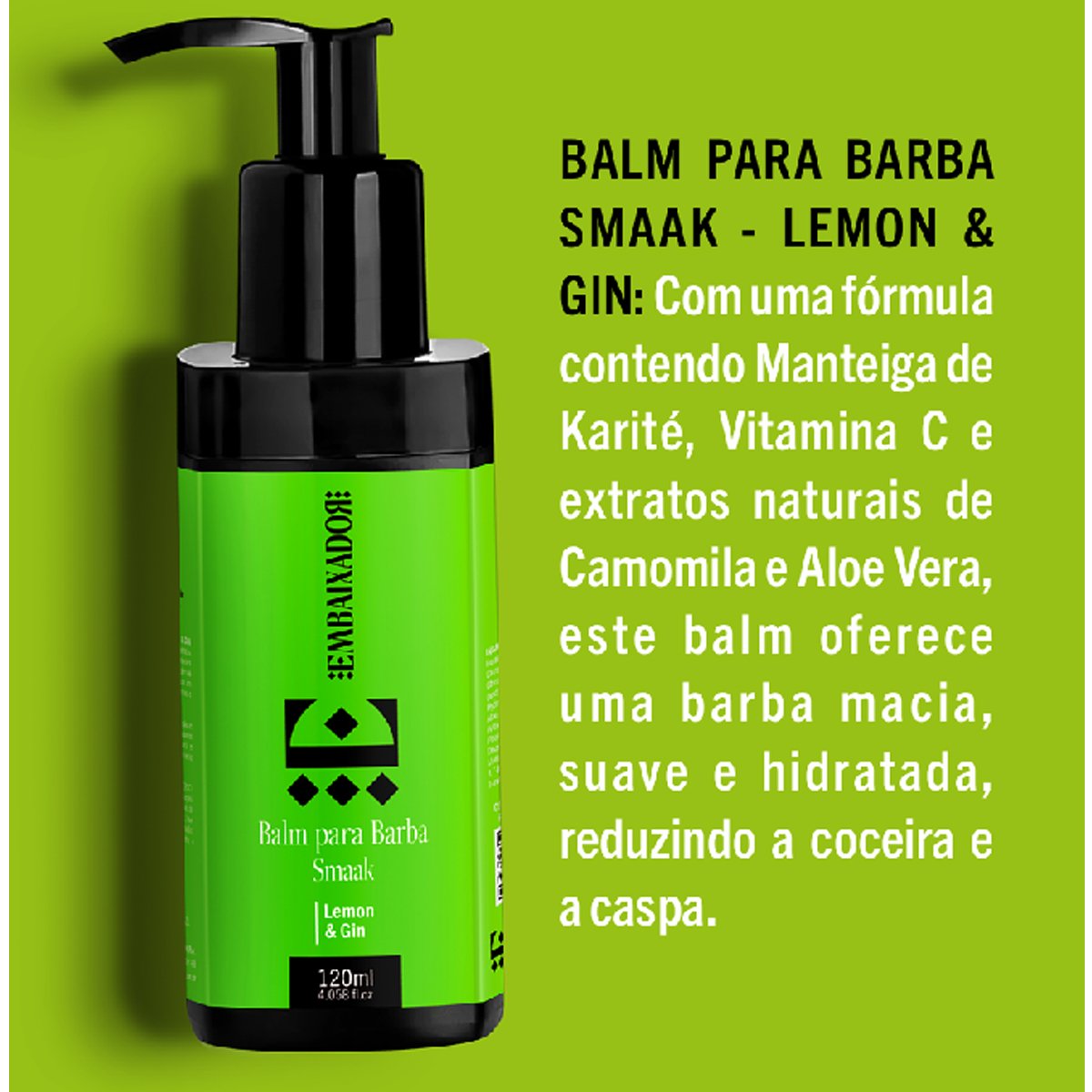 Balm Para Barba Smaak Lemon & Gin Embaixador 120ml